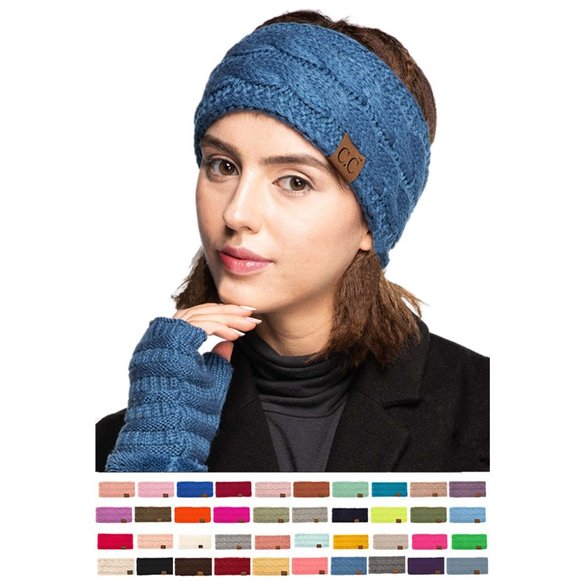C.C Accessories Cc Sherpa Lined Soft Cable Knit Headband Poshmark